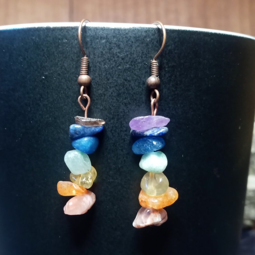 Chakra Balancing Gemstone Earrings